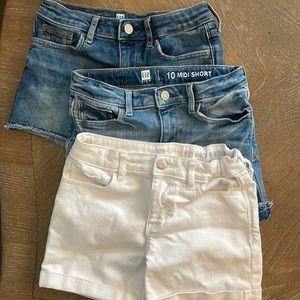 Three Jean shorts